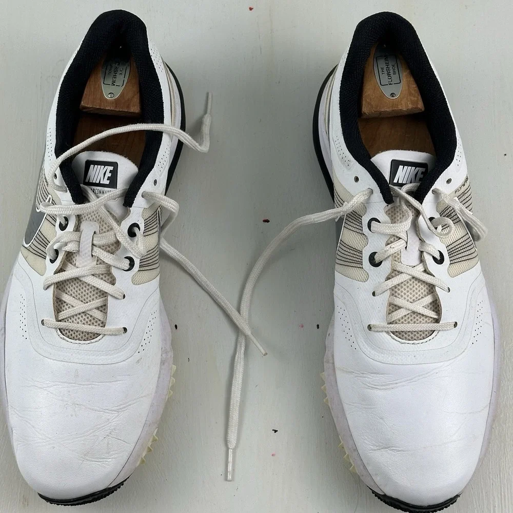 Nike Lunar Command Golf Shoes Men 12 White Obsidian Flywire Lunarlon 704427-102